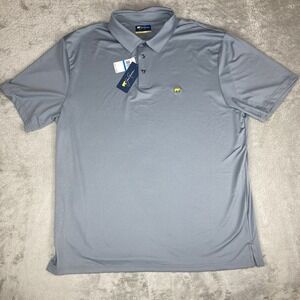 Jack Nicklaus Men's Golf Polo Shirt Size XL Gray Blue Check‎ Stretch Stay Dry